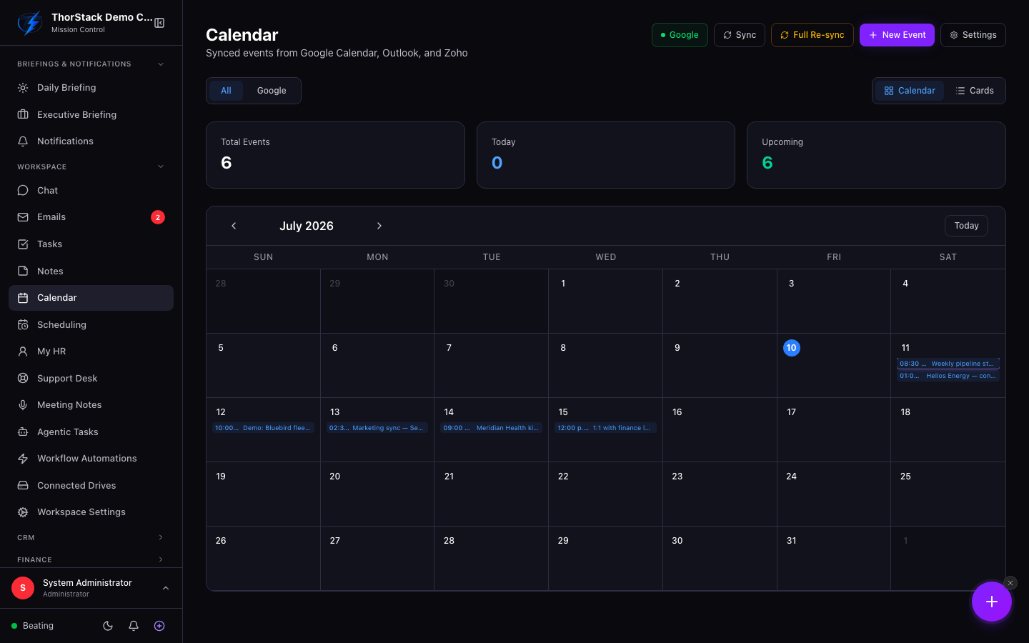 Month view with multi-provider events